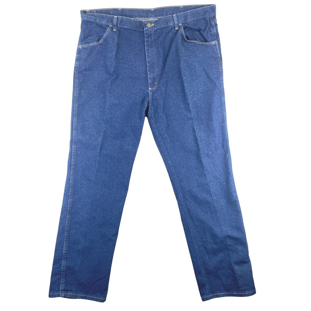 Wrangler Regular Fit Jeans Mens 42x32 Blue Straight Leg Work Casual Denim NWT